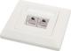 Solarix gniazdo 2 x CAT5e UTP RJ45 podtynkowy biały SX9-2-5E-UTP-WH 1