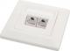 Solarix outlet CAT6 STP 2 x RJ45 podtynkowy biały SX9-2-6-STP-WH 1