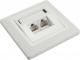 Solarix outlet CAT6 UTP 2 x RJ45 podtynkowy biały SX9-2-6-UTP-WH 1