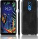 Etui Slim case nakładka skórzana Litchi LG K40 / K12+ / K12 Plus czarne uniwersalny 1