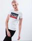 Levi`s THE PERFECT TEE 0297 SPORTSWEAR LOGO WHITE - XS - damskie - biały 1