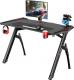 Biurko Pro-Gamer D-5000 Czarne 120 cmx62 cm Nogi rozkładane 1