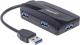 HUB USB Manhattan 1x SD 1x microSD  + 3x USB-A 3.0 (163590) 1