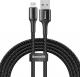 Kabel USB Baseus Halo Data Cable Podświetlany Nylonowy Kabel Przewód Usb Lightning Z Diodą Led 2.4a 0.5m Czarny (calgh-a01) 1