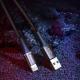 Kabel USB Baseus Halo Data Cable Podświetlany Nylonowy Kabel Przewód Usb Lightning Z Diodą Led 2.4a 0.5m Czarny (calgh-a01) 6