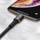 Kabel USB Baseus Halo Data Cable Podświetlany Nylonowy Kabel Przewód Usb Lightning Z Diodą Led 2.4a 0.5m Czarny (calgh-a01) 9