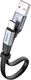 Kabel USB Baseus USB-A - USB-C 0.23 m Czarno-szary (6953156293427) 1