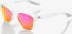 100% Okulary Hudson Matte Translucent Crystal Clear Purple Multilayer Mirror Lens 1