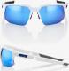 100% Okulary Speedcoupe Matte White HiPER Blue Multilayer Mirror Lens 1