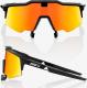 100% Okulary Speedcraft Air Soft Tact Black HiPER Red Multilayer Mirror Lens 2