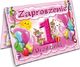 DP Craft Zaproszenie na roczek Baloniki różowe - 1 szt. uniwersalny 1