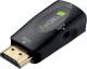 Adapter AV Techly HDMI - D-Sub (VGA) + Jack 3.5mm czarny 1