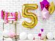 Party Deco Świeczka cyferka z brokatem - 5 - 1 szt. uniwersalny 3