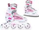 Rolki Mico Princess 2w1 z wymienną płozą regulowane białe r. 37-40 4