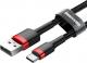 Kabel USB Baseus USB-A - USB-C 3 m Czarno-czerwony (CATKLF-U91) 2