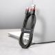Kabel USB Baseus USB-A - USB-C 3 m Czarno-czerwony (CATKLF-U91) 4