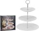 Excellent Houseware Patera 3-piętrowa na ciastka ciasto porcelanowa (150153) 1