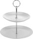 Excellent Houseware Patera 2-piętrowa na ciastka ciasto porcelanowa uniwersalny 1