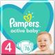 Pampers Pieluchy Active Baby 4, 9-14 kg, 76 szt. 1