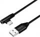 Kabel USB LogiLink USB-A - USB-C 0.3 m Czarny (CU0137) 1