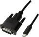 Kabel USB LogiLink USB-C - DVI-D 1.8 m Czarny (UA0331) 2