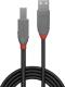 Kabel USB Lindy USB-A - USB-B 10 m Szary (36677) 2