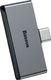 Adapter USB Baseus Baseus L57 Adapter Do Słuchawek Przejściówka Z Usb Typ C Na Usb Typ C + 3.5mm Mini Jack Szary (catl57-0a) 3