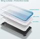 Etui Brokat Glitter HUAWEI P SMART Z srebrno-niebieskie uniwersalny 3