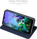 Dux Ducis Dux Ducis Skin Leather etui portfel z klapką LG Q60 / K50 granatowe uniwersalny 13