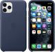 Apple Apple iPhone 11 Pro Leather Case Midnight Blue MWYG2ZM/A 1