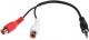 Kabel Natec Jack 3.5mm - RCA (Cinch) x2 0.2m czarny (NKA-0540) 1