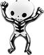 Party Deco Balon foliowy Szkielet na Halloween - 84 cm x 100 cm - 1 szt. uniwersalny 1