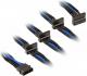 SilverStone Molex - SATA x4, 0.3m, Niebieski (SST-PP07-BTSBA) 1