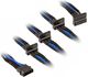 SilverStone Molex - SATA x4, 0.3m, Niebieski (SST-PP07-BTSBA) 1
