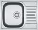 Zlewozmywak Franke Zlewozmywak 1-komorowy PXN 611 z ociekaczem 61,5 x 49cm stalowy (101.0251.239) 1