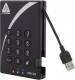 Dysk zewnętrzny HDD Apricorn Aegis Padlock 1TB Czarny (A25-3PL256-1000) 1