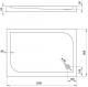 Brodzik Deante Cubic prostokątny 120 cm x 80 cm (KTK_044B) 2