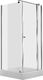 Deante kabina Cubic kwadratowa, szkło transparentne z powłoką, profil chrom, 90x90 cm (KTI_043P) 1