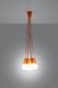 Lampa wisząca Sollux Lampa wisząca DIEGO 5 pomarańczowy 6