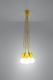 Lampa wisząca Sollux Lampa wisząca DIEGO 5 żółta 6