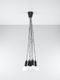 Lampa wisząca Sollux Lampa wisząca DIEGO 5 czarna 4