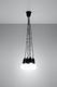 Lampa wisząca Sollux Lampa wisząca DIEGO 5 czarna 6