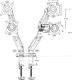 Maclean Uchwyt biurkowy na 2 monitory 13" - 27" (MC-861) 6