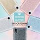 Etui Brokat Glitter SAMSUNG GALAXY A20E srebrne uniwersalny 6