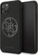 Guess Guess GUHCN61LS4GBK iPhone 11 black/czarny hard case Silicone 4G Tone On Tone 1
