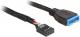 Delock USB 19 pin - USB 9 pin, 0.3m, Czarny (83281) 1
