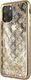 Guess Guess iPhone 11 Pro Max GUHCN65PEOLGGO złoty hard case 4G Peony Liquid Glitter 2