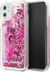 Karl Lagerfeld Karl Lagerfeld iPhone 11 KLHCN61ROPI czarno-różowy hard case Glitter Floating 1