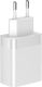 Ładowarka Baseus Baseus Mirror Lake szybka ładowarka Quick Charge 3.0 2x USB 18W z wyświetlaczem biały (CCJMHA-A02) uniwersalny 2