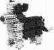 Clics Klocki Clicformers black&white friends 74 elementów 1